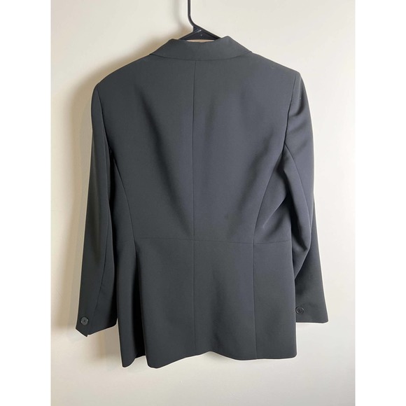 Anne Klein Black Suit Blazer Mock Pockets One Button 10 - Picture 3 of 7